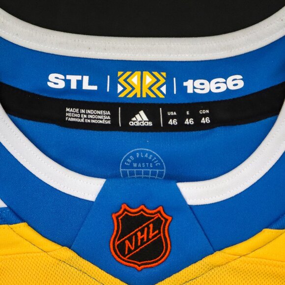 St. Louis Blues Reverse Retro 2.0 Adidas NHL Hockey Jersey - Size 46 - Picture 2 of 6